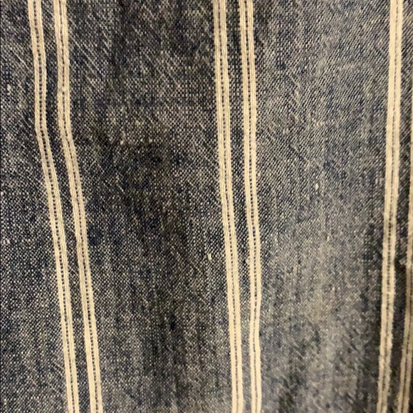 J. Crew striped off shoulder chambray dress M - Picture 3 of 4